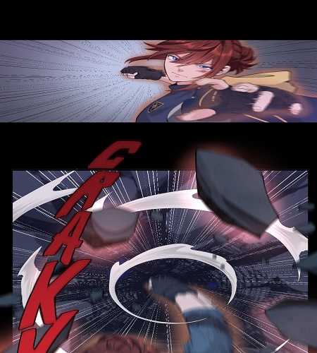 Arthur trying to clear the blockade