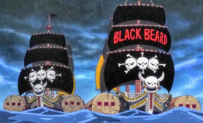 Blackbeard's Pirate Flag in One Piece