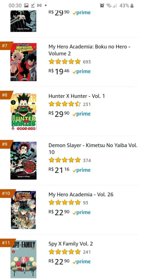 My Hero Academia Amazon USA Brazil