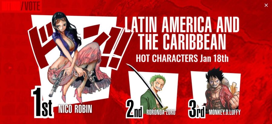 One Piece hottest character polling