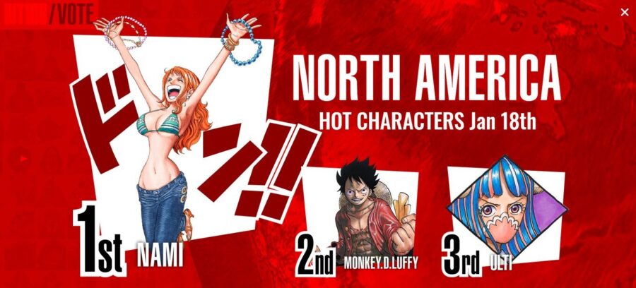 One Piece hottest character polling