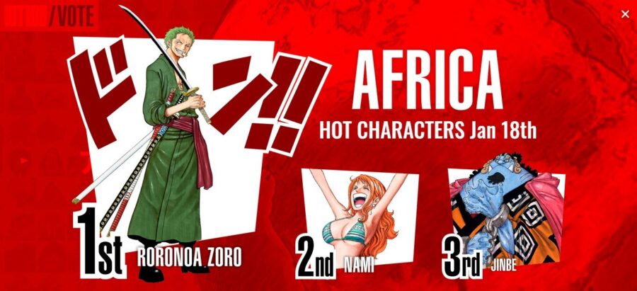 One Piece hottest character polling