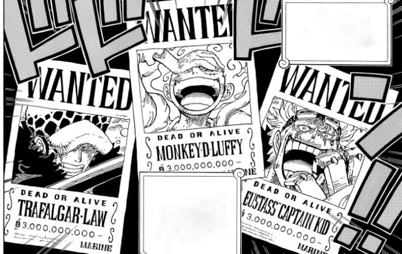 Luffy, Kid and Law Bounty One Piece