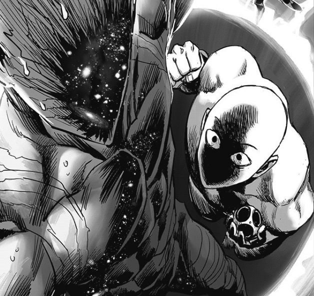 Colored Naked Saitama vs Cosmic Garou (chap 168)  One punch man manga, One  punch man anime, One punch man