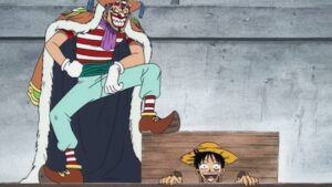 Buggy executing Luffy