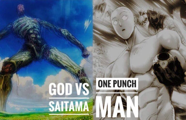 Saitama vs God in One Punch Man