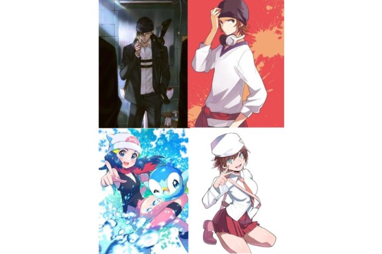 Anime Characters with Beanies poster