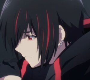 red and black anime character