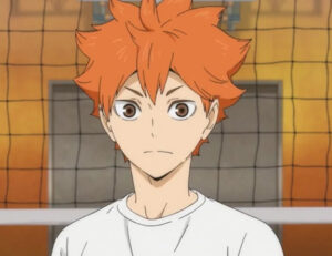 orange hair boy anime