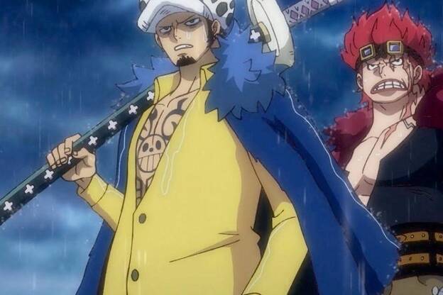 TRAFALGAR LAW e EUSTASS KID combinam ataques e derrubam BIG MOM ( One