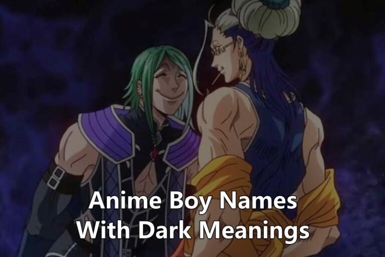 Anime Boy Names With Dark Meanings