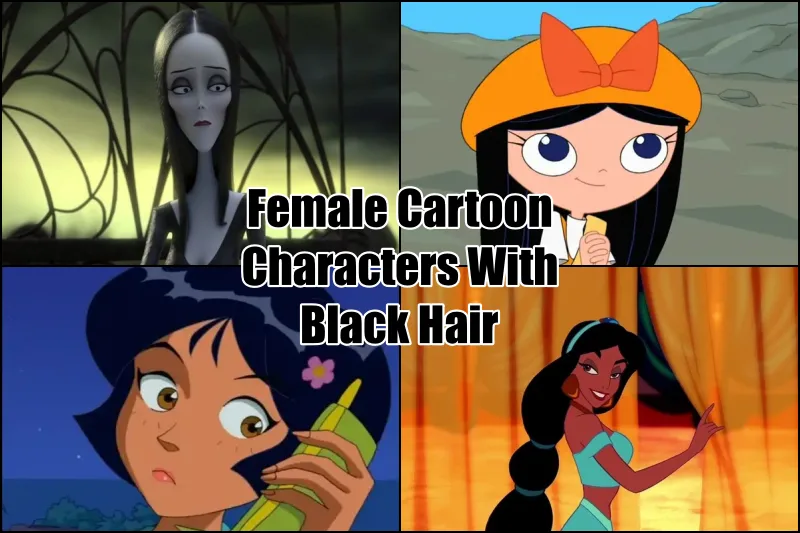Female Cartoon Characters With Black Hair