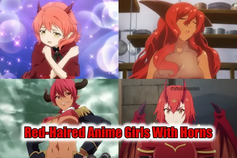 Red-Haired Anime Girls With Horns
