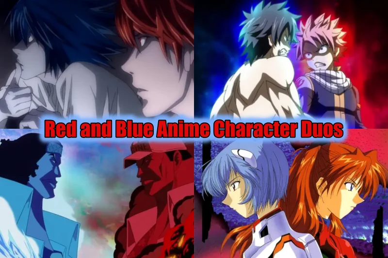 Red and Blue Anime Character Duos