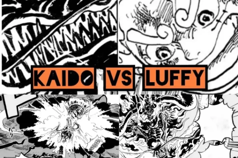 Gear 5 Luffy vs Kaido Flame Dragon Torch