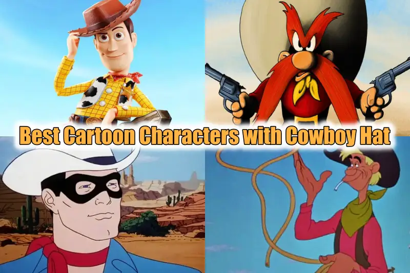 Cartoon Characters with Cowboy Hat