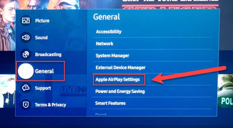 Samsung tv settings