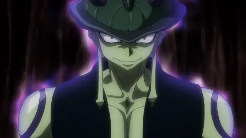 A close-up of the anime character Meruem from Hunter x Hunter.