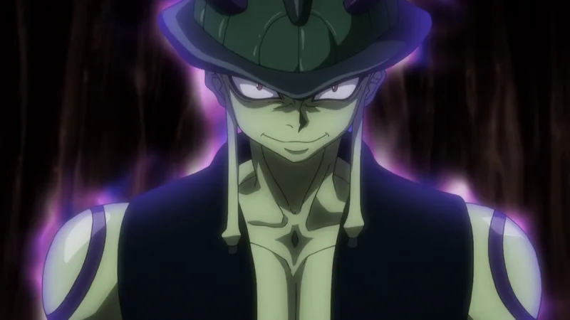 The image shows Meruem, the primary antagonist of the Chimera Ant arc in the anime and manga series Hunter × Hunter. 