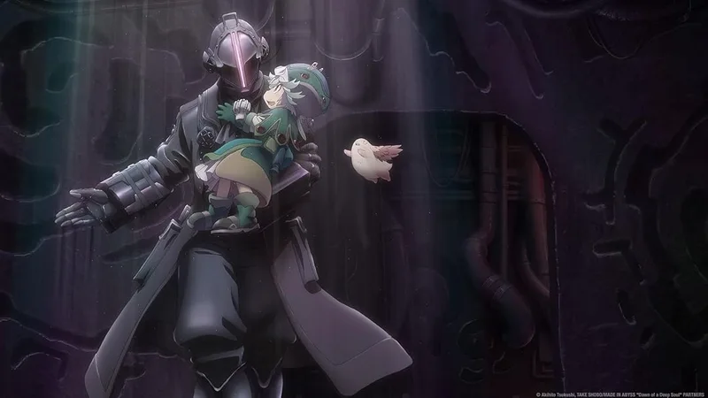 This image depicts a scene from the anime film Made in Abyss: Dawn of the Deep Soul. 