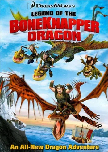 This is the promotional poster for the 2010 animated short film Legend of the Boneknapper Dragon by DreamWorks Animation.