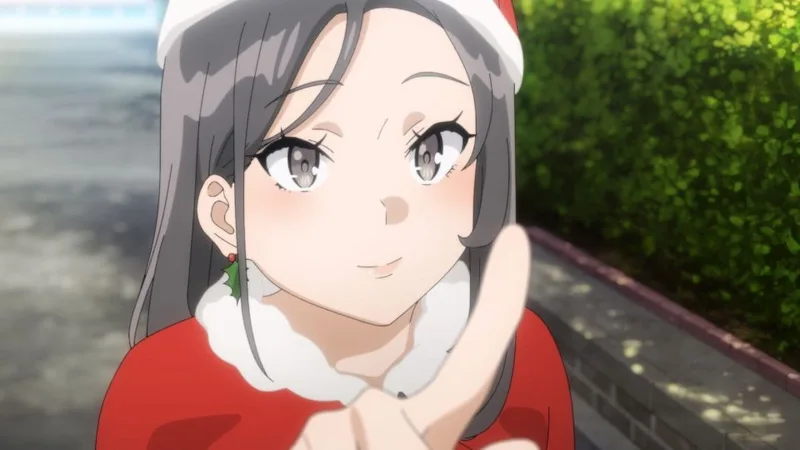 The image is from the "University Arc" of the Rascal Does Not Dream franchise, titled Rascal Does Not Dream of Santa Claus.