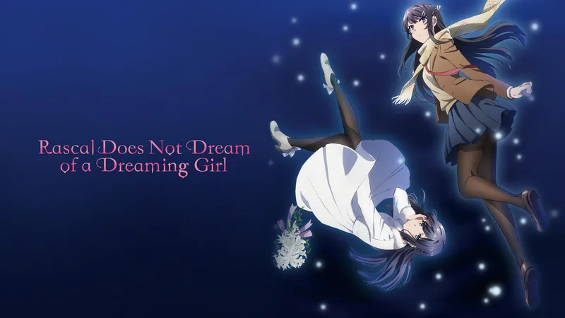 This is a promotional key visual for the 2019 anime film Rascal Does Not Dream of a Dreaming Girl.