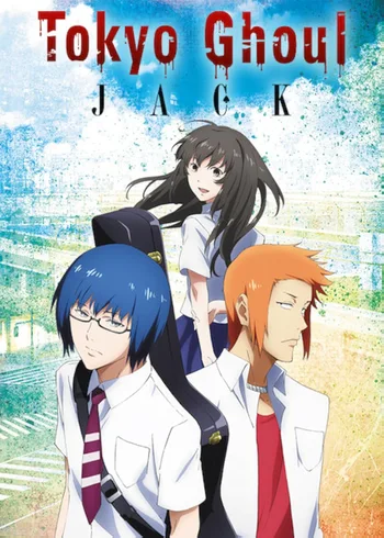 This image is the promotional poster for the 2015 anime OVA Tokyo Ghoul: Jack.