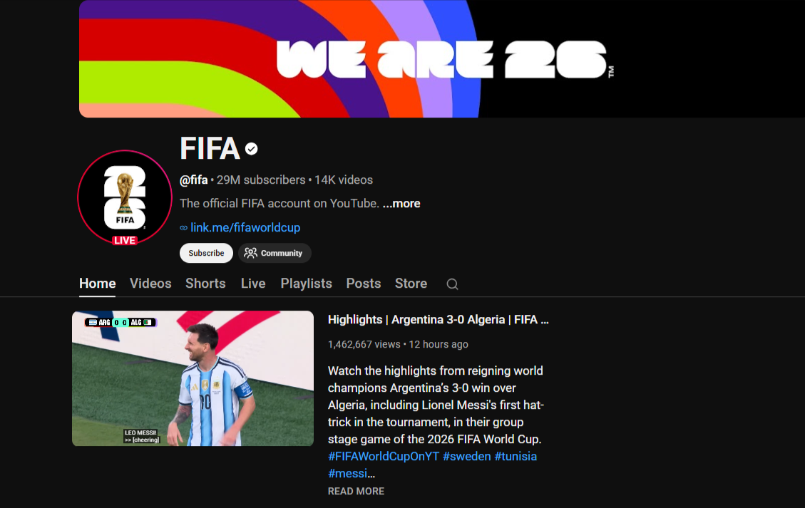 youtube tv fifa