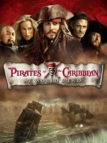 This image is the promotional poster for the 2007 Disney film Pirates of the Caribbean: At World's End.