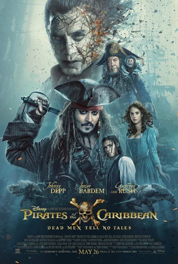 This poster is for the 2017 adventure film Pirates of the Caribbean: Dead Men Tell No Tales, starring Johnny Depp.