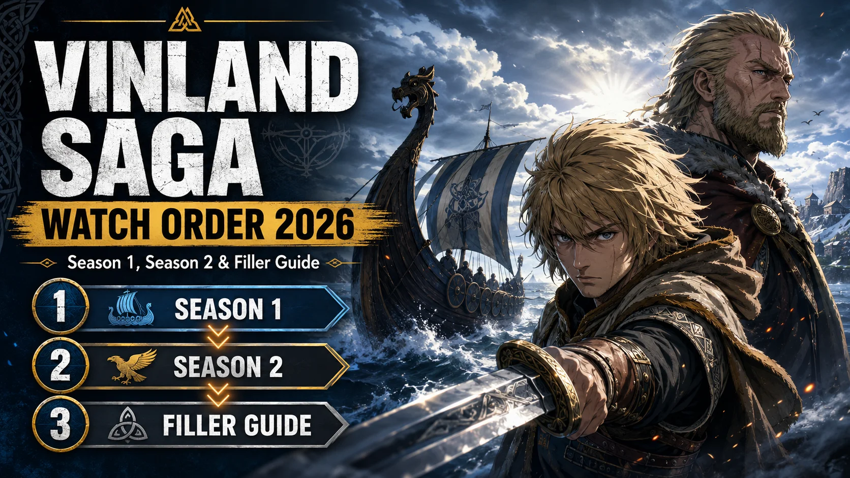 Vinland Saga Watch Order 2026 Season 1, Season 2 & Filler Guide