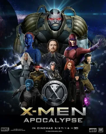 This is the official theatrical poster for the 2016 film X-Men: Apocalypse.
