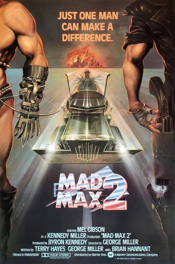This is the 1981 theatrical poster for Mad Max 2: The Road Warrior.