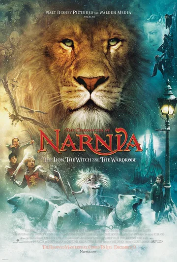 This poster is for The Chronicles of Narnia: The Lion, the Witch and the Wardrobe, a high-fantasy adventure film co-produced by Walt Disney Pictures and Walden Media.