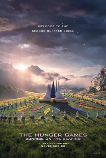 This is an official theatrical teaser poster for The Hunger Games: Sunrise on the Reaping, the upcoming sixth installment in the science-fiction dystopian film franchise.