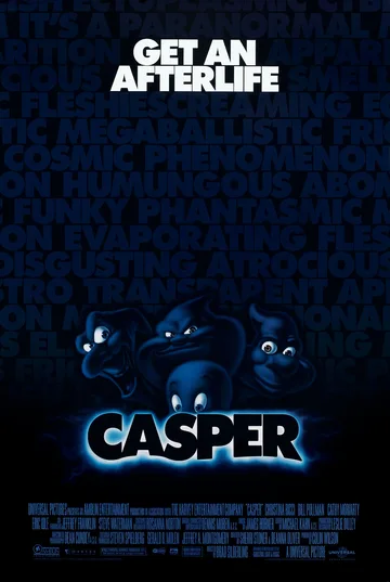 The image is the theatrical poster for the 1995 fantasy comedy film Casper.