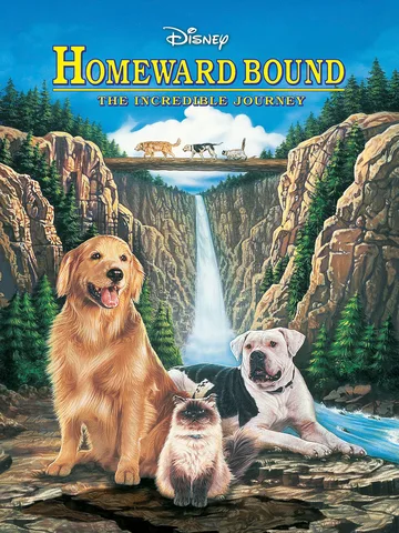 Homeward Bound: The Incredible Journey is a 1993 Disney adventure film about two dogs and a cat trekking across the wilderness to find their owners.