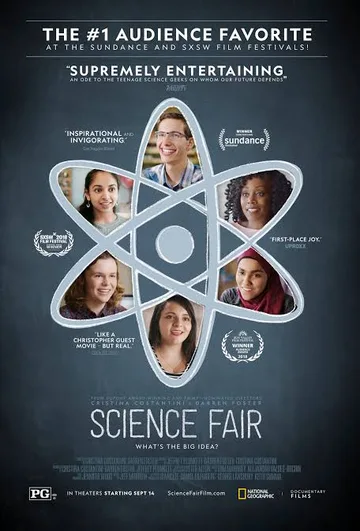 This image shows the theatrical release poster for the 2018 American documentary film Science Fair.