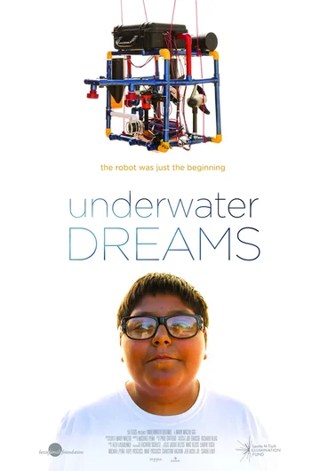 This image shows the official poster for the 2014 documentary film Underwater Dreams.