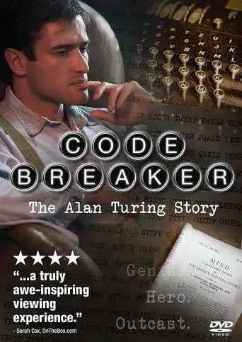 The image shows the poster for the biographical drama-documentary film Codebreaker (also known as Britain's Greatest Codebreaker), which tells the story of mathematician and computer pioneer Alan Turing.