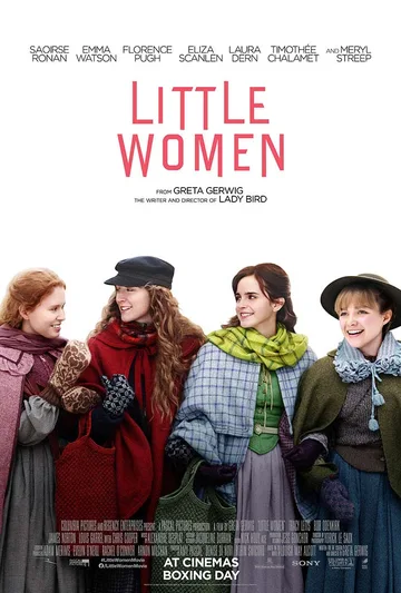 The image is the official movie poster for the 2019 film Little Women, directed by Greta Gerwig.